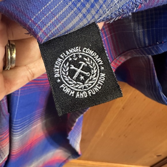 DIXXON Women's M Flannel Shirt Button Up Plaid Havana Bambo Blend Casual Western - Picture 8 of 10